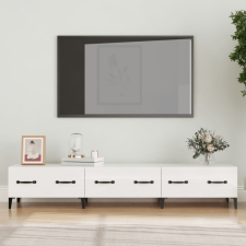 vidaXL Fehér magasfényű szerelt fa TV-szekrény 150x34,5x30 cm bútor