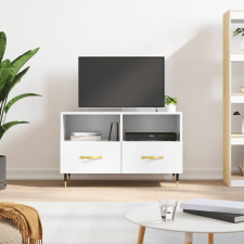 vidaXL fehér magasfényű szerelt fa TV-szekrény 80x36x50 cm bútor
