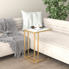 vidaXL fehér márvány edzett üveg számítógép-kisasztal 50 x 35 x 65 cm bútor