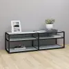 vidaXL fehér márvány színű edzett üveg TV-szekrény 140 x 40 x 40,5 cm