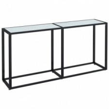 vidaXL Fehér márványszínű edzett üveg tálalóasztal 160 x 35 x 75,5 cm bútor