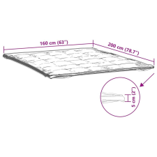 vidaXL fehér matracvédő 160 x 200 cm ágy és ágykellék