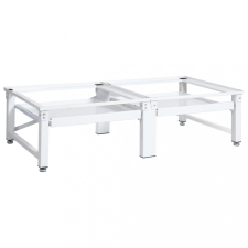 vidaXL Fehér mosó- és szárítógéptartó állvány kihúzható polcokkal beépíthető gépek kiegészítői