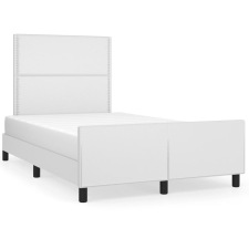 vidaXL fehér műbőr ágykeret fejtámlával 120 x 190 cm ágy és ágykellék