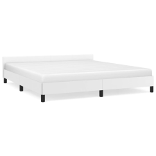 vidaXL fehér műbőr ágykeret fejtámlával 180x200 cm (347514) ágy és ágykellék