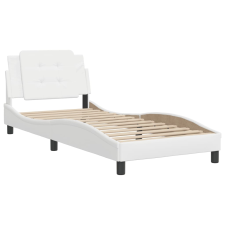 vidaXL fehér műbőr ágykeret fejtámlával 90x190 cm ágy és ágykellék