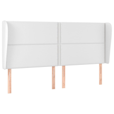 vidaXL fehér műbőr fejtámla szárnyakkal 203x23x118/128 cm (3117925) ágy és ágykellék