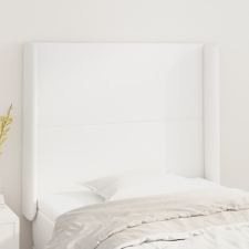 vidaXL Fehér műbőr fejtámla szárnyakkal 83x16x118/128 cm ágy és ágykellék