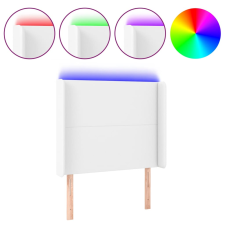 vidaXL fehér műbőr LED-es fejtámla 103x16x118/128 cm (3123853) ágy és ágykellék