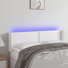 vidaXL fehér műbőr LED-es fejtámla 147x16x78/88 cm ágy és ágykellék