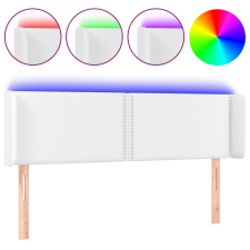 vidaXL fehér műbőr LED-es fejtámla 147x16x78/88 cm (3123187) ágy és ágykellék
