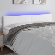 vidaXL fehér műbőr LED-es fejtámla 200 x 5 x 78/88 cm ágy és ágykellék