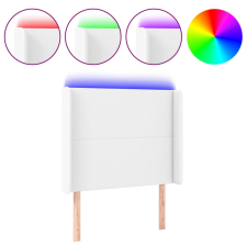 vidaXL fehér műbőr LED-es fejtámla 93x16x118/128 cm (3123847) ágy és ágykellék