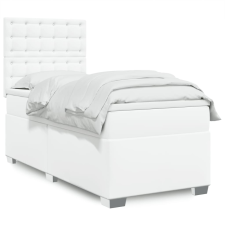 vidaXL fehér műbőr rugós ágy matraccal 100 x 200 cm ágy és ágykellék