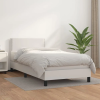vidaXL fehér műbőr rugós ágy matraccal 100 x 200 cm