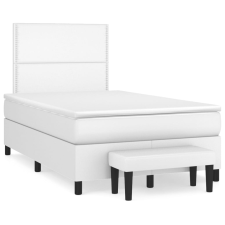 vidaXL fehér műbőr rugós ágy matraccal 120 x 200 cm ágy és ágykellék