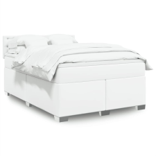 vidaXL fehér műbőr rugós ágy matraccal 140x190 cm ágy és ágykellék
