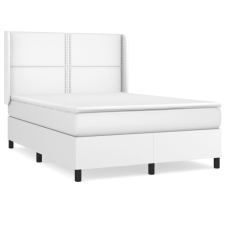 vidaXL fehér műbőr rugós ágy matraccal 140x190 cm (3132436) ágy és ágykellék