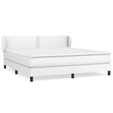 vidaXL fehér műbőr rugós ágy matraccal 160 x 200 cm (3127260) ágy és ágykellék