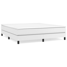 vidaXL fehér műbőr rugós ágy matraccal 160 x 200 cm (3144268) ágy és ágykellék