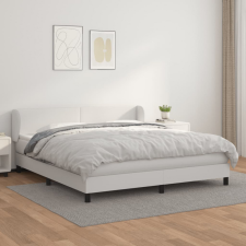 vidaXL fehér műbőr rugós ágy matraccal 180 x 200 cm ágy és ágykellék