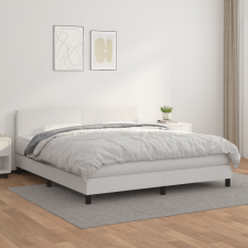 vidaXL fehér műbőr rugós ágy matraccal 180 x 200 cm ágy és ágykellék