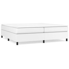 vidaXL fehér műbőr rugós ágy matraccal 200 x 200 cm (3144627) ágy és ágykellék