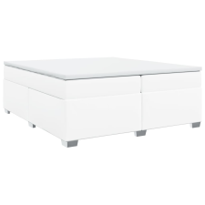 vidaXL fehér műbőr rugós ágy matraccal 200 x 200 cm (3285226) ágy és ágykellék