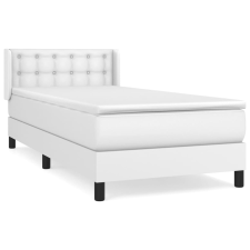 vidaXL fehér műbőr rugós ágy matraccal 80 x 200 cm (3130746) ágy és ágykellék