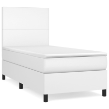 vidaXL fehér műbőr rugós ágy matraccal 80 x 200 cm (3142690) ágy és ágykellék