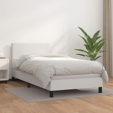 vidaXL fehér műbőr rugós ágy matraccal 90 x 200 cm ágy és ágykellék