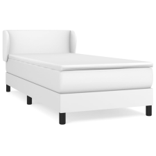 vidaXL fehér műbőr rugós ágy matraccal 90 x 200 cm (3127170) ágy és ágykellék