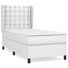 vidaXL fehér műbőr rugós ágy matraccal 90 x 200 cm (3129010) ágy és ágykellék