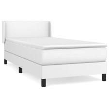 vidaXL fehér műbőr rugós ágy matraccal 90 x 200 cm (3130638) ágy és ágykellék