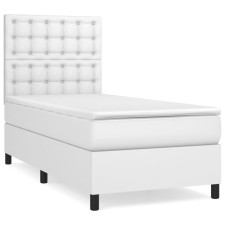 vidaXL fehér műbőr rugós ágy matraccal 90 x 200 cm (3142822) ágy és ágykellék