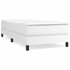 vidaXL fehér műbőr rugós ágy matraccal 90 x 200 cm (3144238) ágy és ágykellék