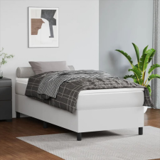 vidaXL fehér műbőr rugós ágy matraccal 90x190 cm ágy és ágykellék