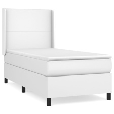 vidaXL fehér műbőr rugós ágy matraccal 90x190 cm (3132352) ágy és ágykellék
