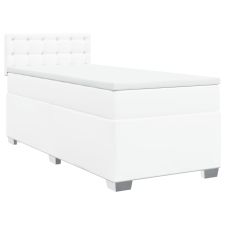 vidaXL fehér műbőr rugós ágy matraccal 90x190 cm (3286101) ágy és ágykellék