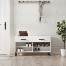 vidaXL fehér műfa cipőpolc 102x35x55 cm bútor