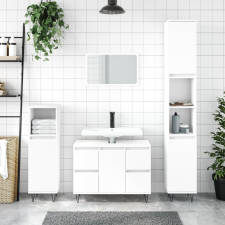 vidaXL fehér műfa mosdószekrény 80 x 33 x 60 cm fürdőszoba bútor