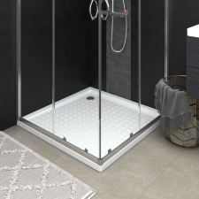 vidaXL fehér pettyes ABS zuhanytálca 80 x 80 x 4 cm kád, zuhanykabin