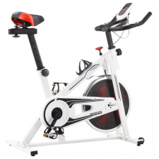 vidaXL fehér-piros edző/szobabicikli pulzusmérővel szobakerékpár