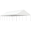 vidaXL fehér polietilén pavilon tetővel 13,38 x 5,88 x 3,75 m