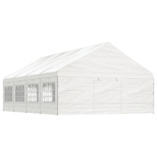 vidaXL fehér polietilén pavilon tetővel 8,92 x 5,88 x 3,75 m kerti bútor