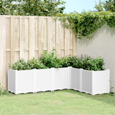 vidaXL fehér polipropilén kerti ültetőláda 160 x 120 x 53 cm kerti tárolás