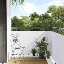 vidaXL Fehér polyrattan erkélyparaván 600x80 cm kerti bútor