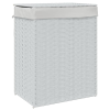 vidaXL fehér polyrattan szennyeskosár fedéllel 46x33x60 cm (372033)