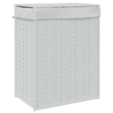 vidaXL fehér polyrattan szennyeskosár fedéllel 46x33x60 cm (372033) bútor
