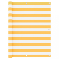 vidaXL Fehér-sárga oxford-szövet erkélyparaván 120 x 300 cm kerti bútor